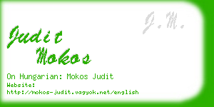 judit mokos business card